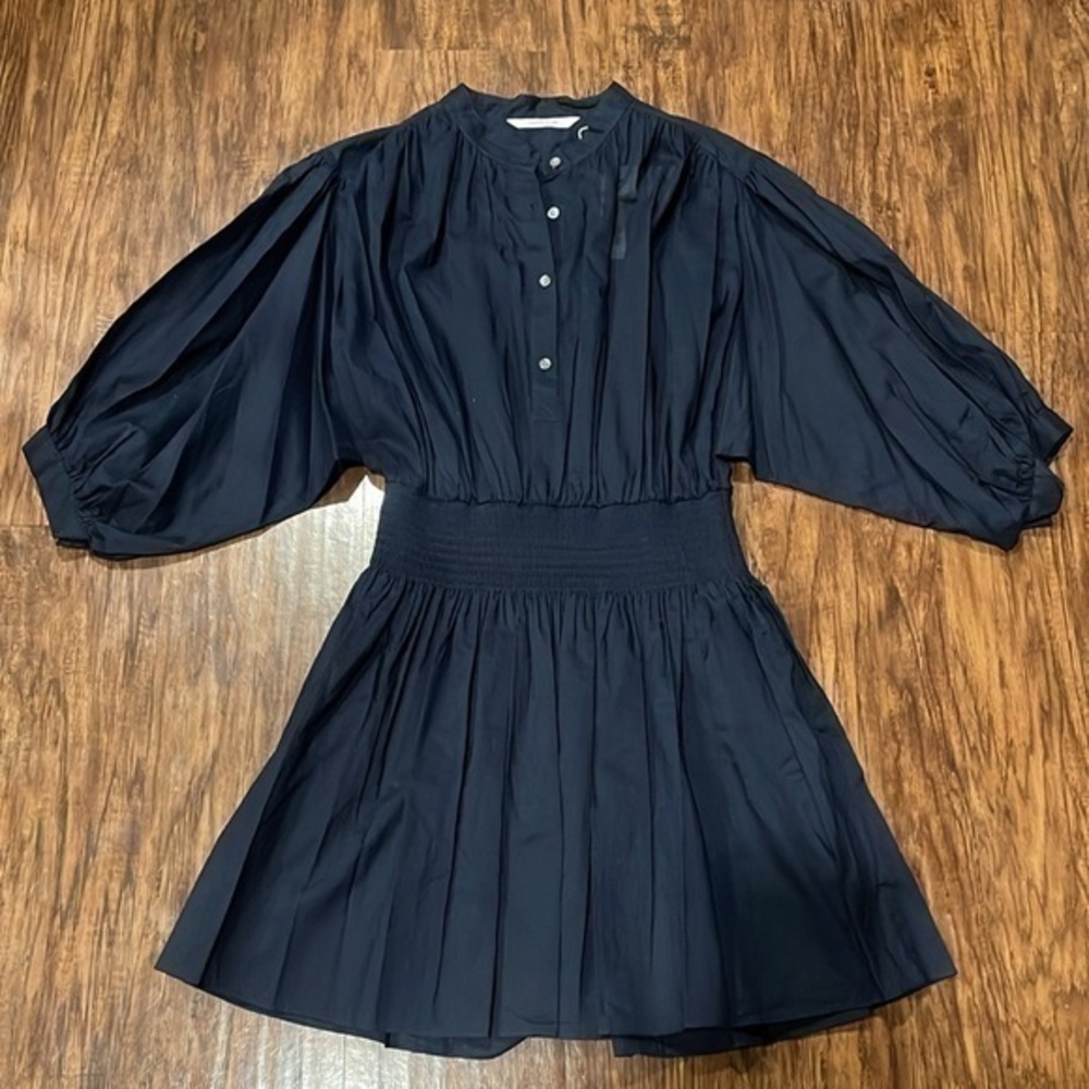 NWT Rebecca Taylor Long Sleeve Shirt Blue Dress L